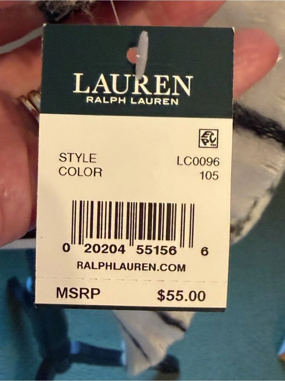 Ralph Lauren Cozy Ivory Windowpane Fringe Shawl